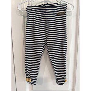 Matilda Jane Baby Girls Striped Leggings 12-24M With Ruffles & Button Detail